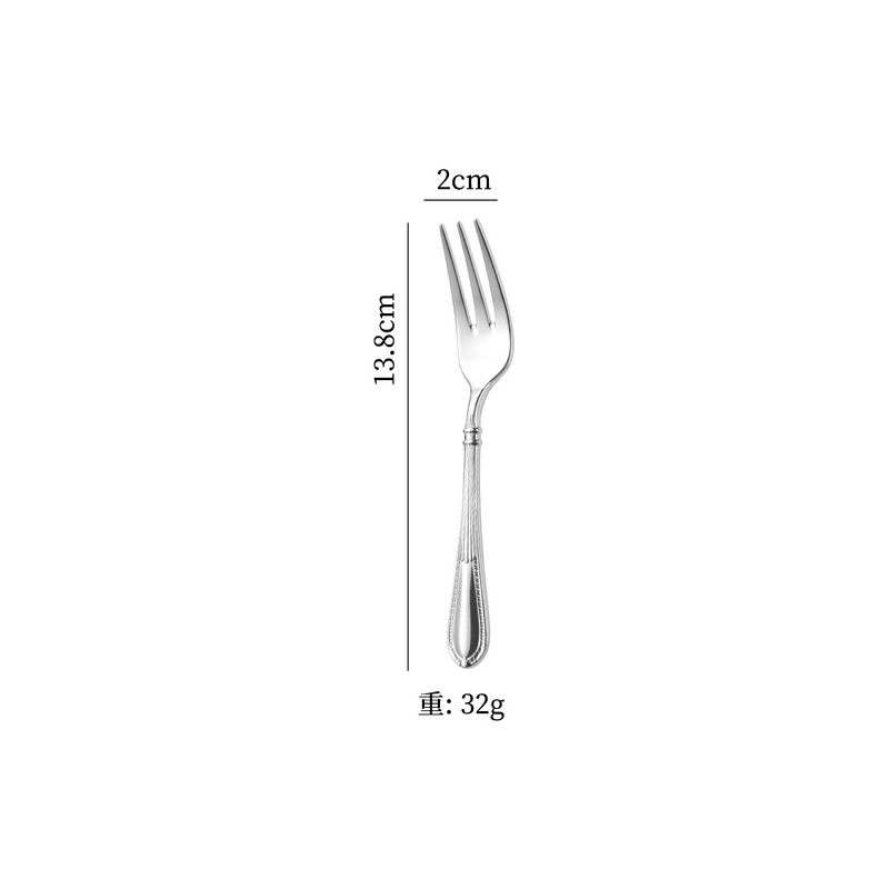 304ステンレス鍛打精品綾柄西食器高級厚手ナイフフォークスプーン丸スプーン果物フォーク|undefined