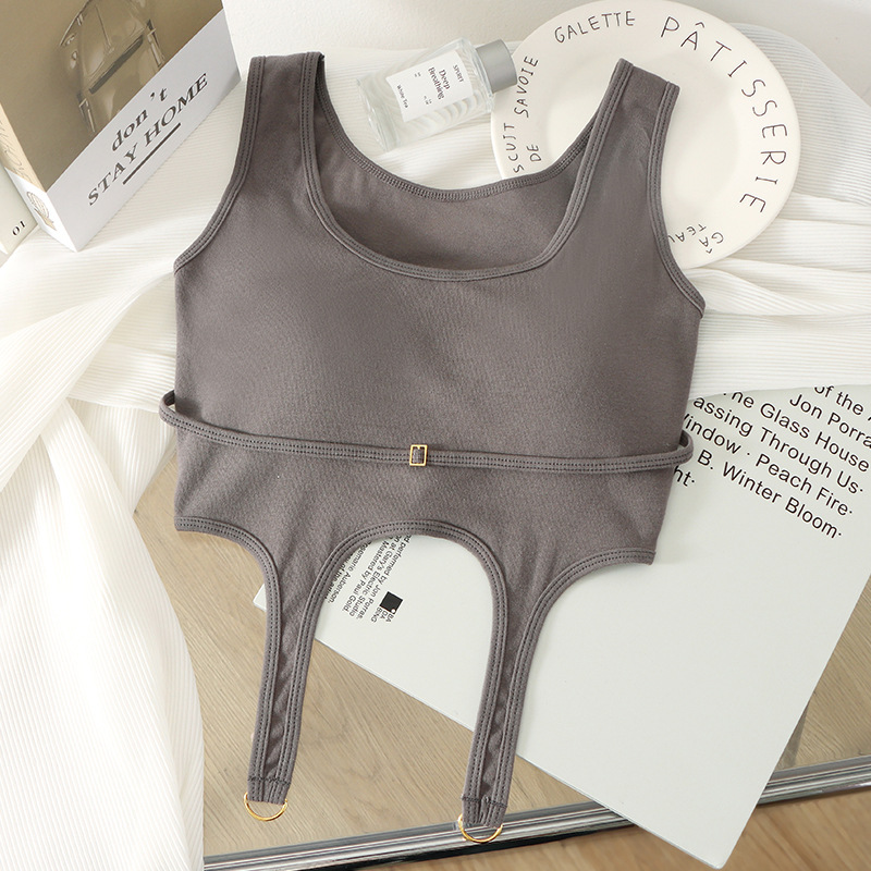 Belleza espalda camisola chic de las mujeres irregulares chica caliente ropa exterior ropa interior Copa fija todo partido tubo inferior superior Chaleco de las mujeres