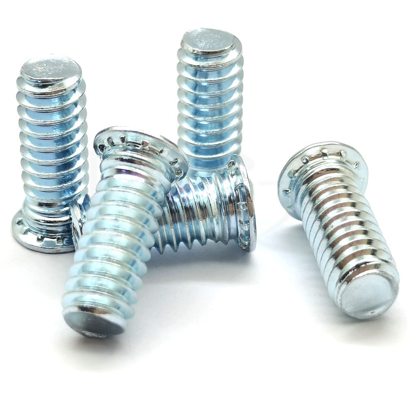 碳钢镀锌压铆螺钉FH-M2-15环保铆钉 机箱钣金用平头压铆螺丝国标