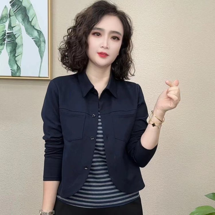 一件代发抖音乐艳直播同款2025秋季新款时尚假两件拼接洋气上衣女|undefined