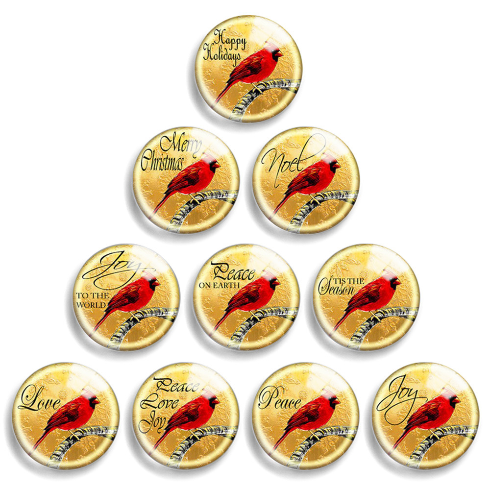 12mm18mm20mm25mm40mm文字鸟8732夜光时光宝石水晶玻璃圆形片