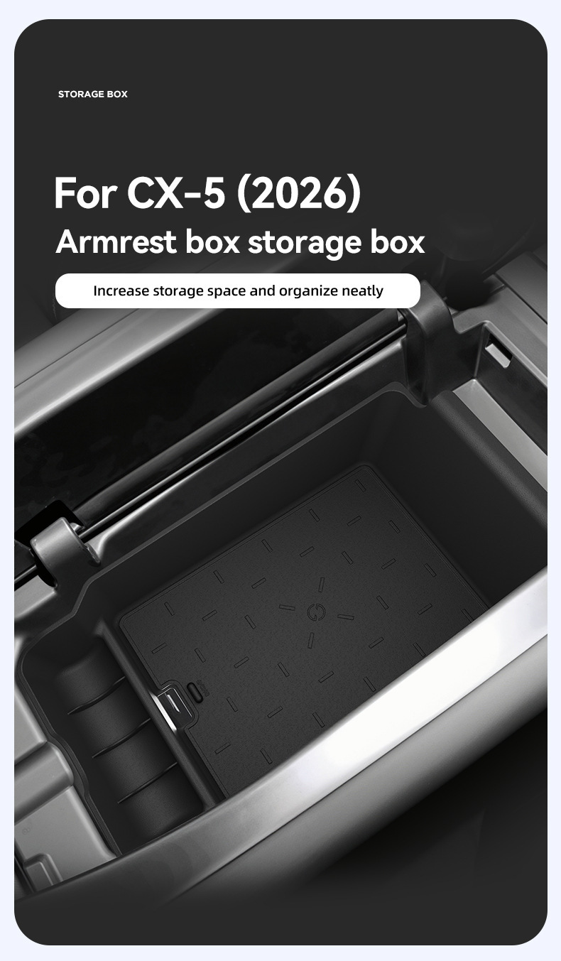 Suitable for 26 models of Mazda CX-5 armrest box storage box CX5 central console storage car-specific modification accessories