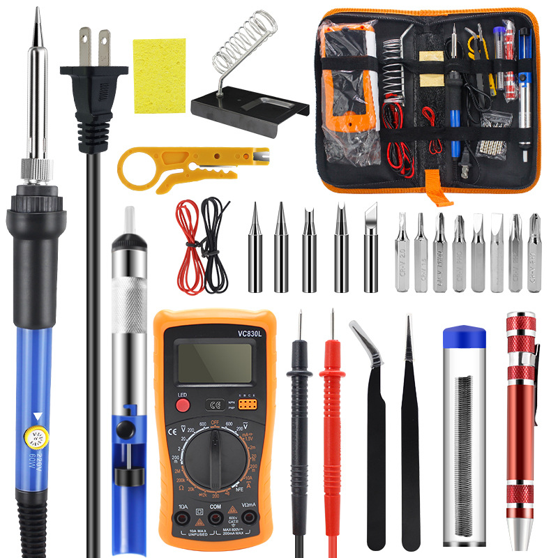 工厂万能表款可调温电烙铁美规110v焊接工具欧规220V 60W电烙铁