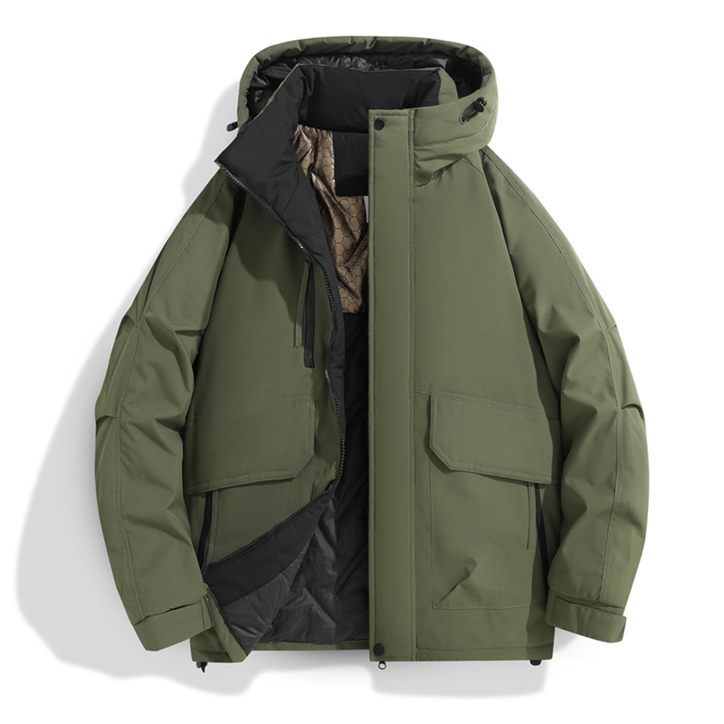 Transfronterizo corto de invierno de algodón de plumón de hombre nuevo encapuchado a prueba de frío al aire libre a prueba de viento grueso chaqueta de moda masculina image 9