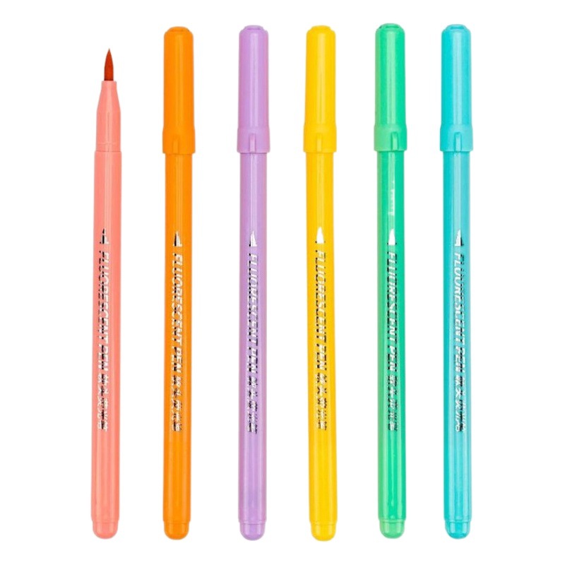 Temporada escolar cabeza suave highlighter traje marcador de oficina papelería estudiante cepillo arte acuarela pluma al por mayor