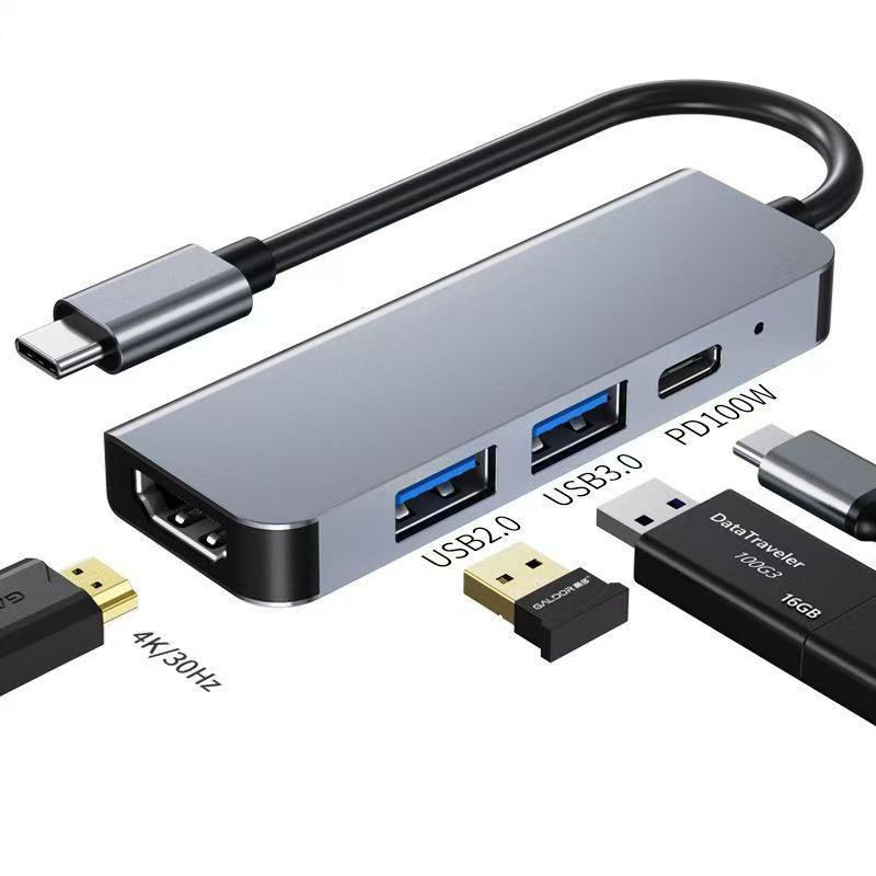 クロスボーダータイプC拡張ドック7-in-1 HDMI4Kスクリーン投影携帯電話タブレットノートブック多機能拡張ドック|undefined