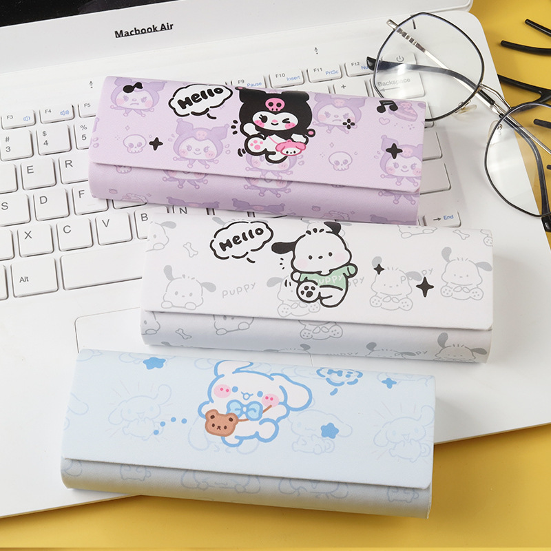 Small Library glasses case portable women's 2023 new sunglasses storage box cute children's cartoon myopia glasses case