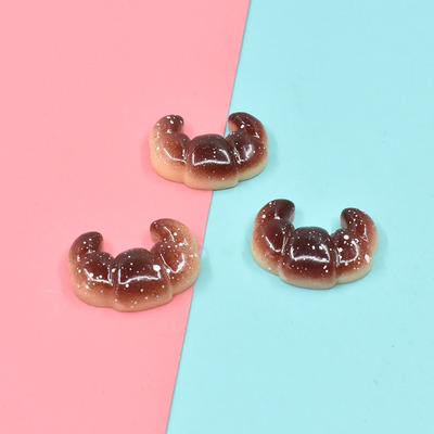 diy simulation resin bread Croissants parts cream Mobile phone shell Material Science originality re-ment  Jewelry Accessories -G2