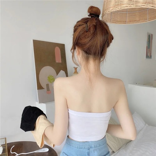 One-line circumference without padding, inner bra, female student's tube top, anti-exposure, can be worn outside, bottoming, traceless underwear, no straps