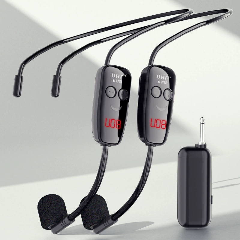 Одно перетащите два 2,4 г Bluetooth беспроводной микрофонный усилитель аудио K песня UHF гарнитура квадратный танец Аудио Микрофон