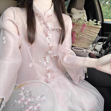 粉黛桃桃新中式国风刺绣初春外套女2025早春新款女装上衣+半身裙