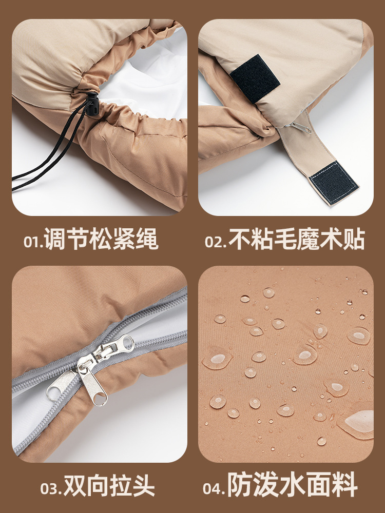 寝袋アウトドア大人キャンプ冬防寒四季通用布団両用軽量化車用シングルダブル増厚