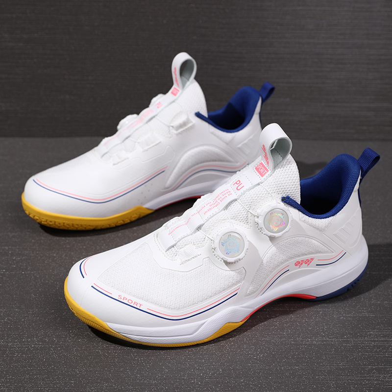 Nuevos zapatos de tenis de mesa botón rotativo zapatos de bádminton zapatos de entrenamiento de tenis para hombres y mujeres