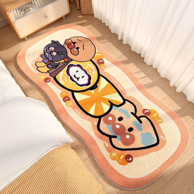 Dibujos animados lindo cachemir-como la alfombra, habitación de los niños del hogar a prueba de frío manta de noche, alfombra larga de forma especial, se puede entregar en nombre