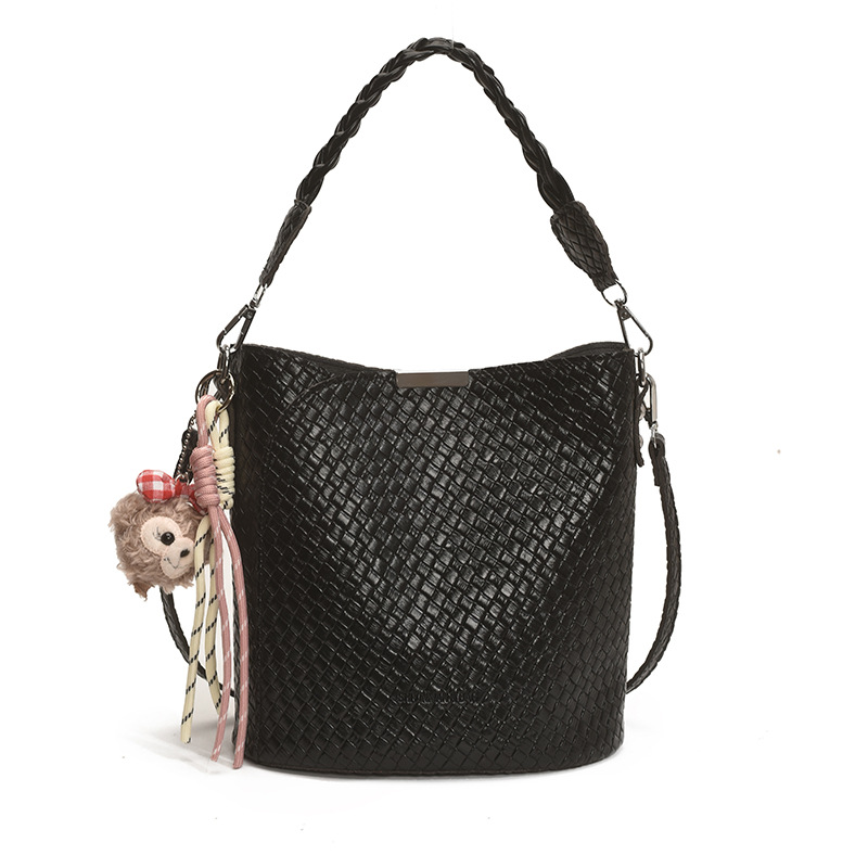 Bolso de moda bolso de axila de gran capacidad 2025 nuevo bolso de hombro de tendencia bolso de mensajero de todo fósforo bolso de cubo de color sólido