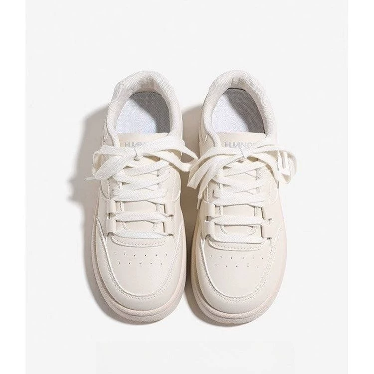 Универсальные желтые повседневные кроссовки женские 2025 новые дикие весенние и осенние пригородные туфли с толстой подошвой студенческие туфли