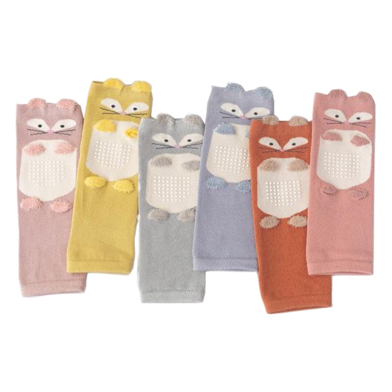 Primavera Nuevo Bebé sobre la rodilla calcetines de dibujos animados zorro dispensación largo bebé gateando vaina sobre la rodilla calcetines de bebé