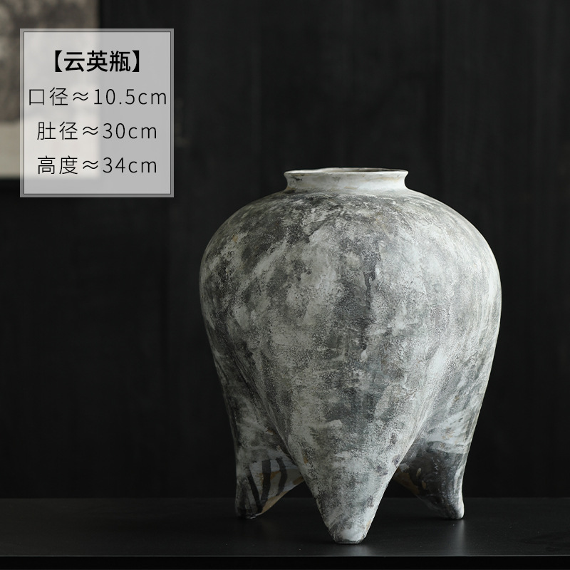 Jingdezhen nuevo vasos de cerámica china retro nostálgica vasos de cerámica gruesa de alto nivel de flor sensores decoración de la sala de estar