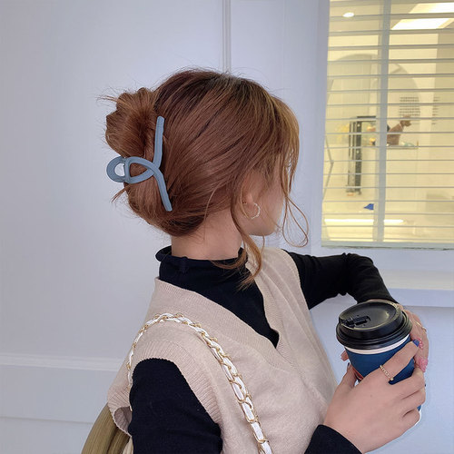 Korean style ins plastic square grabber simple temperament large back head hairpin bath fixed clip shark clip