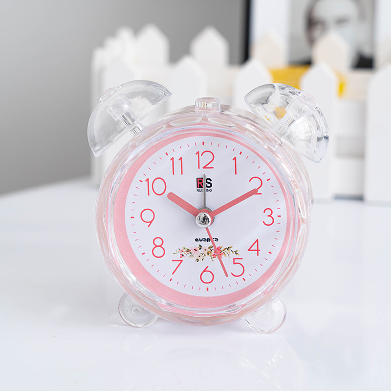 Directo de fábrica moda simple plástico color caramelo cesta dormitorio mudo despertador electrónico reloj digital