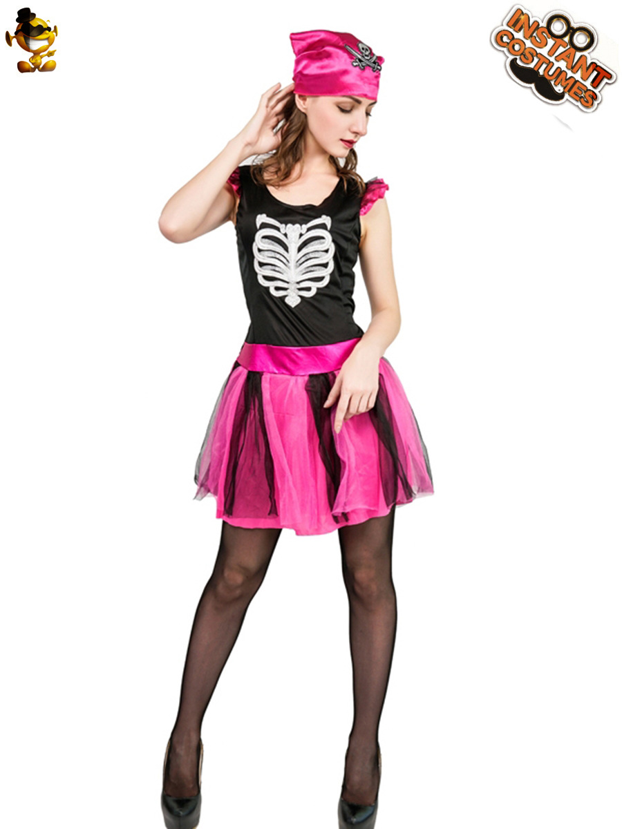 Halloween Ghost Festival adulto mujer fantasma hueso cráneo falda Cosplay traje etapa fantasma hueso falda fiesta rendimiento traje