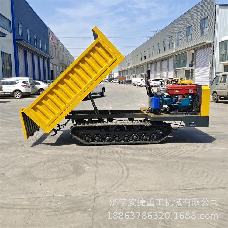 蔬菜大棚用履带运输车 小型全地形自卸翻斗车 2吨履带爬山虎