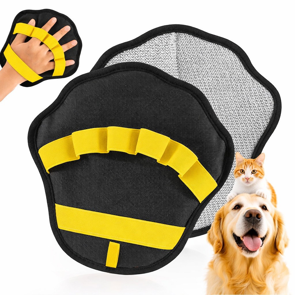 Guantes de depilación estática transfronteriza para mascotas cepillo bidireccional de pelo pegajoso depilación artefacto limpio guantes de pelo de gato limpio pelo de gato