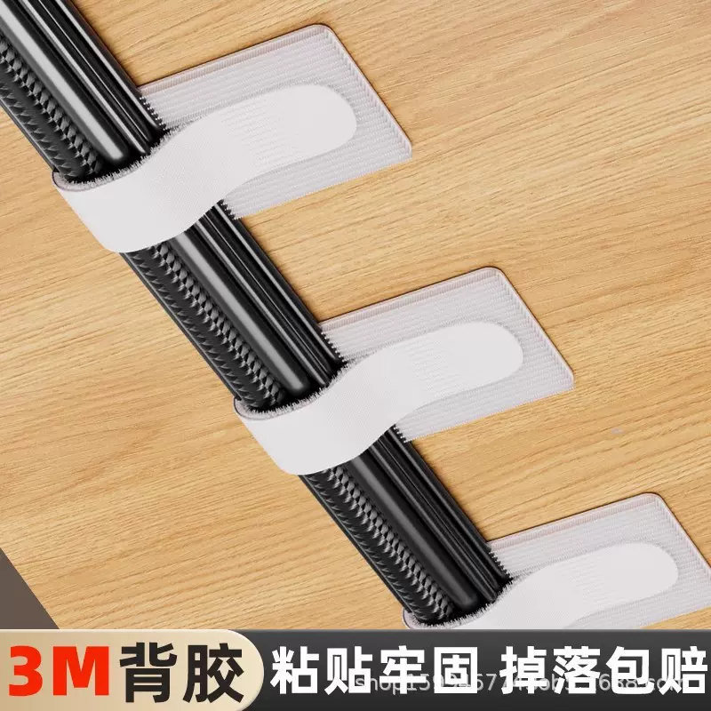 绿联数据线收纳理线器插排充电线固定器网线走线夹自粘魔术贴扎带