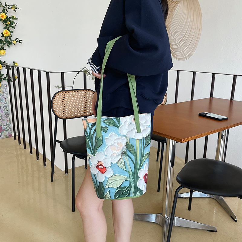 中国风清新斜挎包小众女包复古手提包2025夏季上班通勤帆布单肩包|undefined