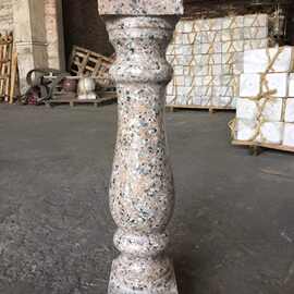 罗马柱天然大理石栏杆欧式风格阳台护栏粉红麻石将军柱石线不包邮