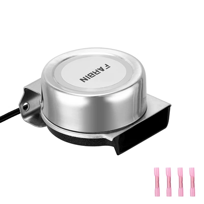 Fabin Ultra-Thin Snail Horn 304 Stainless Steel Marine Horn Electric Vehicle Car Motorcycle High-Pitched Horn (Car horn/tweeter) - ultra-thin-stainless-steel-snail-single