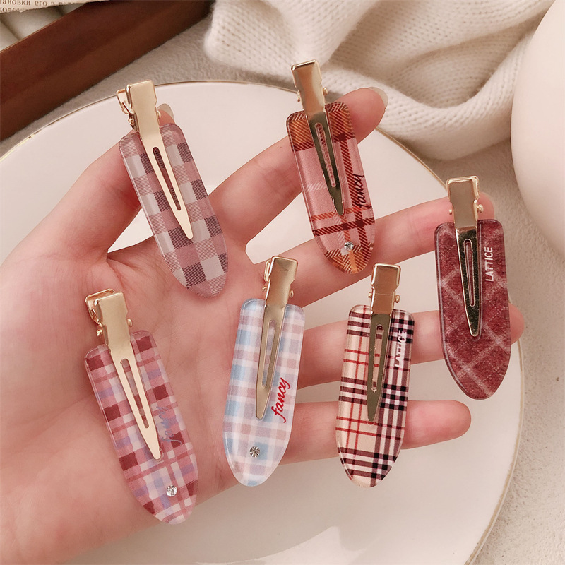 Retro francés simple clip de cabello maquillaje sin marcas clip de borde femenino de alta calidad clip de cabello lateral rompe temperamento clip de frisa adornamiento