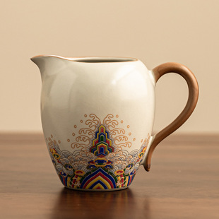 Ru Kiln Beauty Fair Cup Handle Anti-Scalding Single High-End Kung Fu Tea Set Tea Divider Tea Sea Fair Tea Cup Wholesale