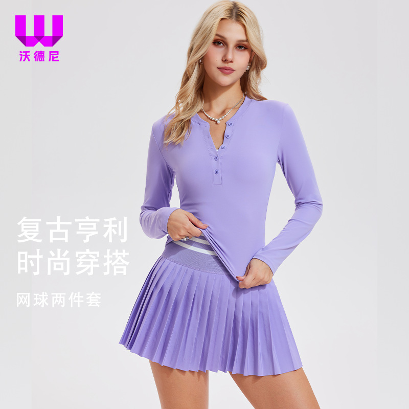 [Set] ropa de yoga de mangas largas, ropa de acondicionamiento físico para mujeres que corren al aire libre, entrenamiento de Pilates ventilado, chaqueta Henry