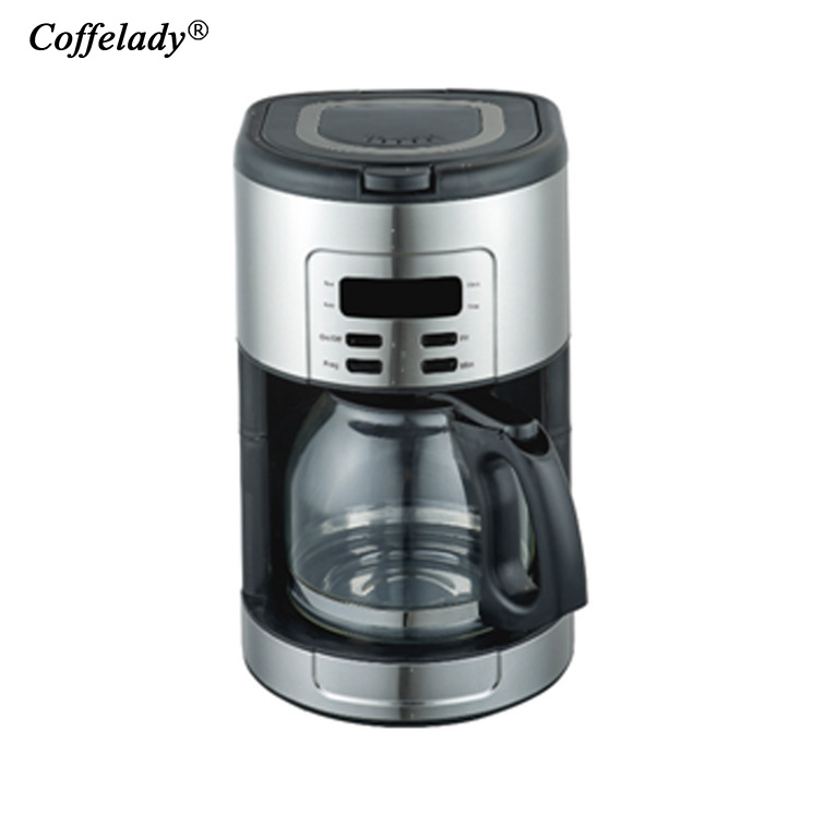 1,8 inteligente máquina de café goteo hogar cafetera americana con película táctil reservada frecuencia se puede utilizar como OEM