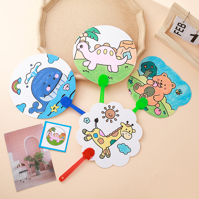 Abanico de graffiti de bricolaje de dibujos animados para niños