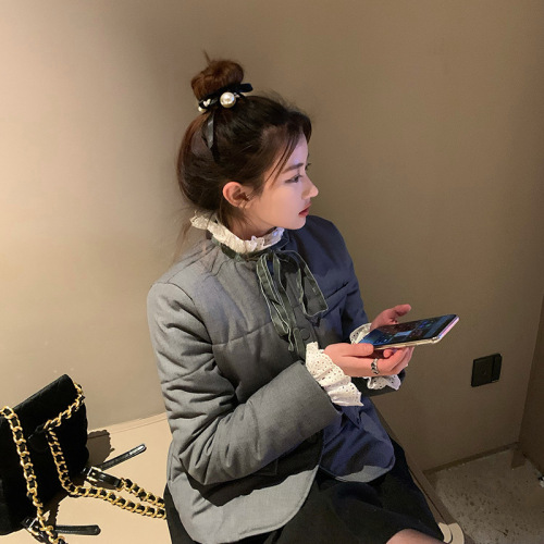 Xiaoxiangfeng Pearl Bow Hairband Headband Women's Hair Accessory Ball Headband Internet Celebrity Retro Temperament Headwear