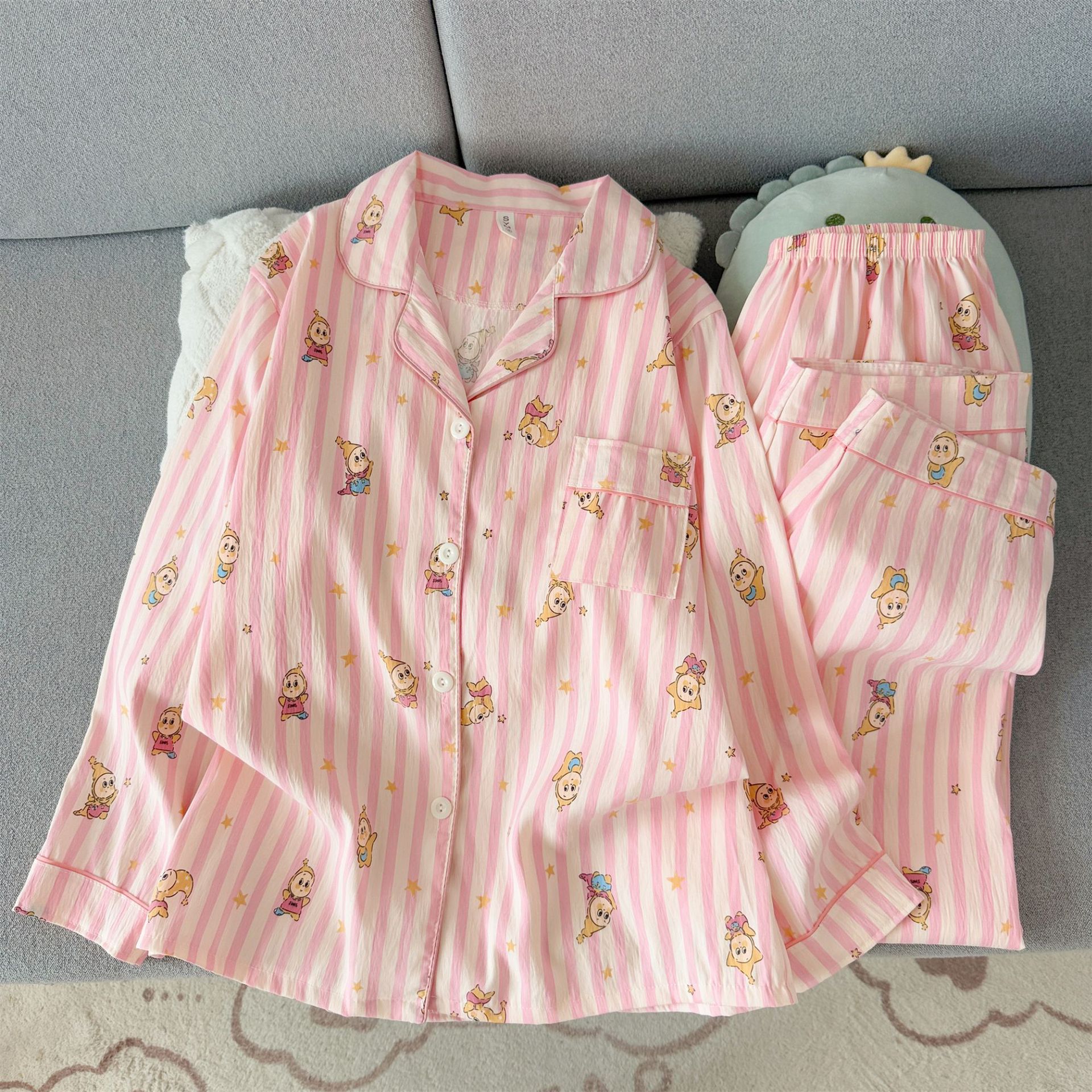 (No breast pads) [Yun Duo Cotton] Vermicelli Star (long sleeves + trousers)