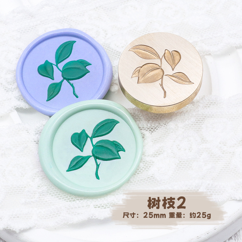 Sello de pintura de fuego serie de plantas tulipán rosa artística fuego pintura sello creativo cera regalo