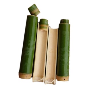 Bamboo Tube Zongzi Mold Package Zongzi Artifact Bamboo Tube Full Bamboo Lazy Person Supplies Split Utensils Commercial Household Fresh