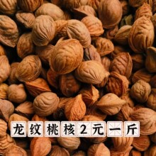 桃核雕刻料创意深浅龙纹山桃核原籽佛念珠练习胡桃原料按斤