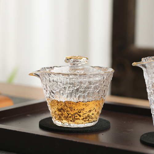 Japanese-style glass tea set tea set light luxury household Kung Fu tea cup high-end cover bowl office tea set teapot