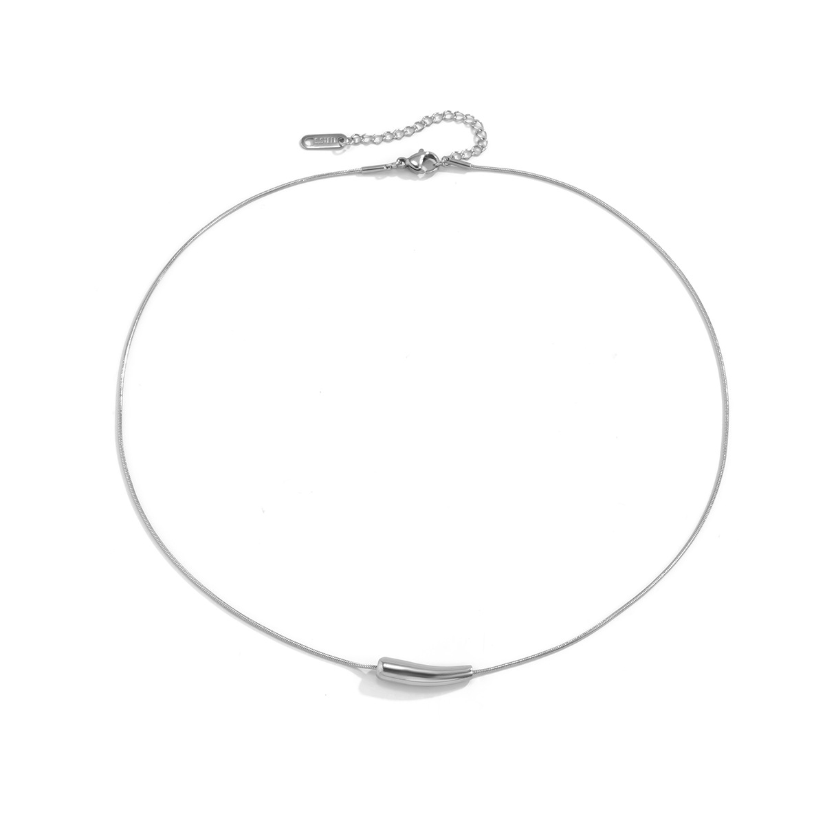 Simple Style Geometric Titanium Steel Polishing Menu0027S Necklace