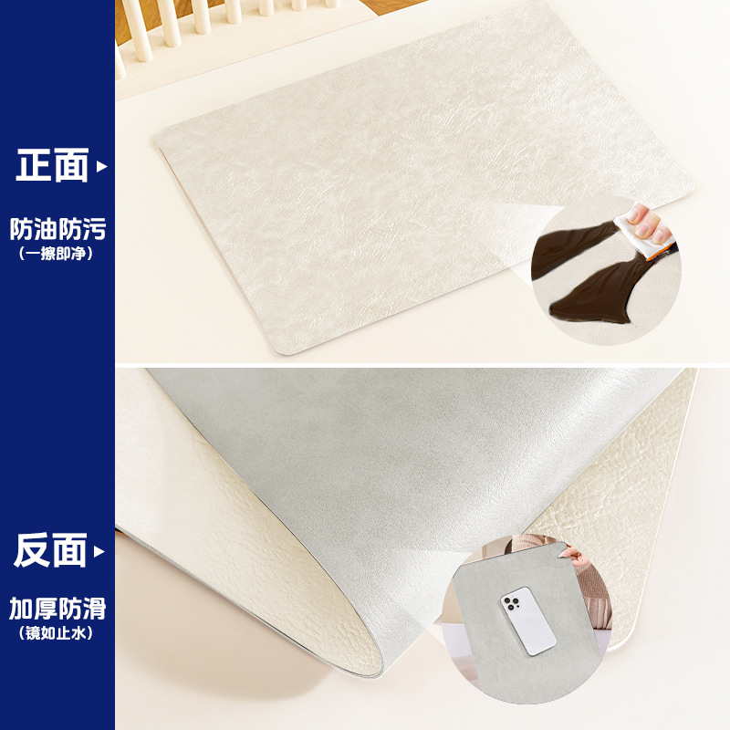 Nórdico de alta calidad almohadilla de comedor occidental de doble cara cuero de vaca impermeable a prueba de aceite almohadilla de mesa de restaurante de hotel antideslizante y resistente al desgaste