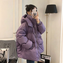 羽绒服女冬季中长款女装韩版时尚保暖抽绳加厚连帽白鸭绒外套女潮