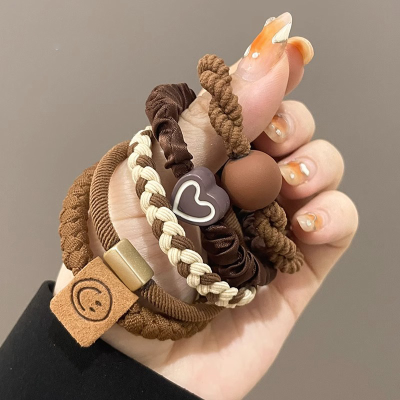 Banda de goma para mujer después de atar la cabeza, cabeza alta, cola de caballo, cuerda de pelo, temperamento, cuerda de cabeza, alta elasticidad, goma elástica duradera, simple nuevo anillo para el cabello