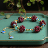 Ethnic organic bracelet pomegranate, earrings, sweater, ethnic style