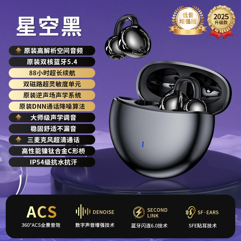 Ear-clip Bluetooth гарнитура M79, чип 5.49, длительная работа батареи и ENC шумоподавление