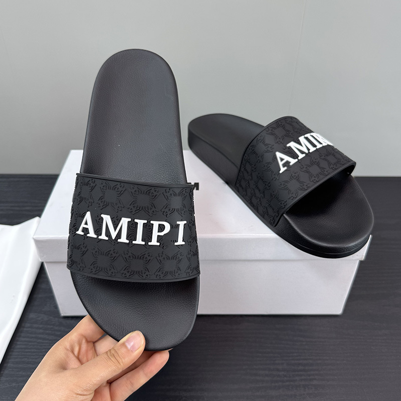 Ami Letter-Printed Slippers, High-End Outdoor Flat Slippers, Vietnam, Phnom Penh, Cambodia Summer Slide Slippers