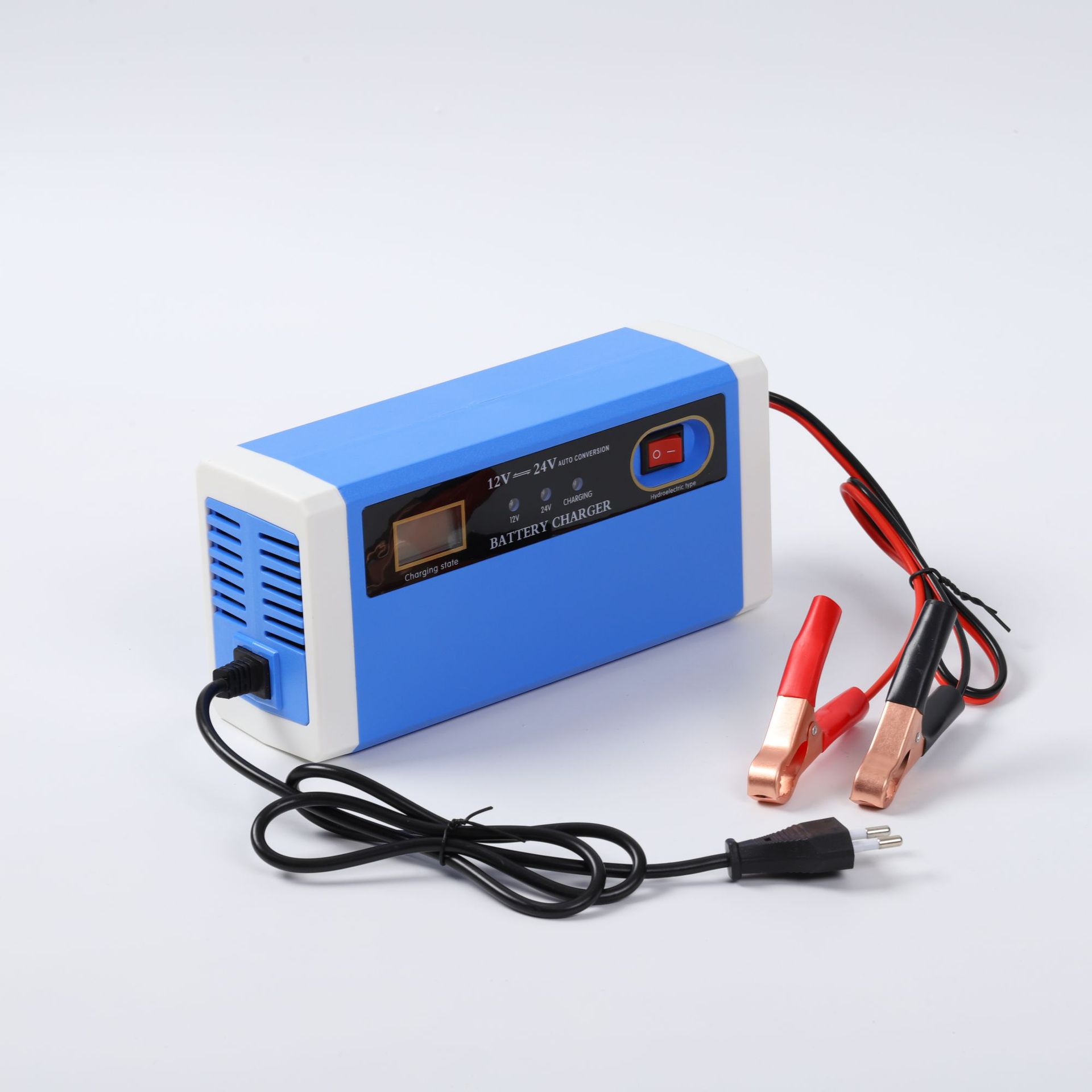 [12V/24V 10A 15A 20A Smart lcd digital car battery charger]
